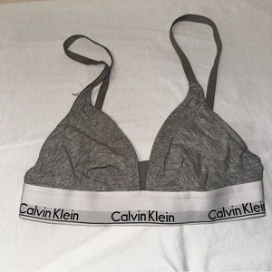 Calvin Klein Bralette size small grey EUC barely worn